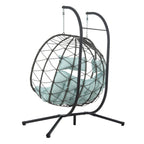 2-Person Swinging Egg Chair with Stand