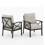 Marisol All-Weather Metal Armchairs, Set of 2