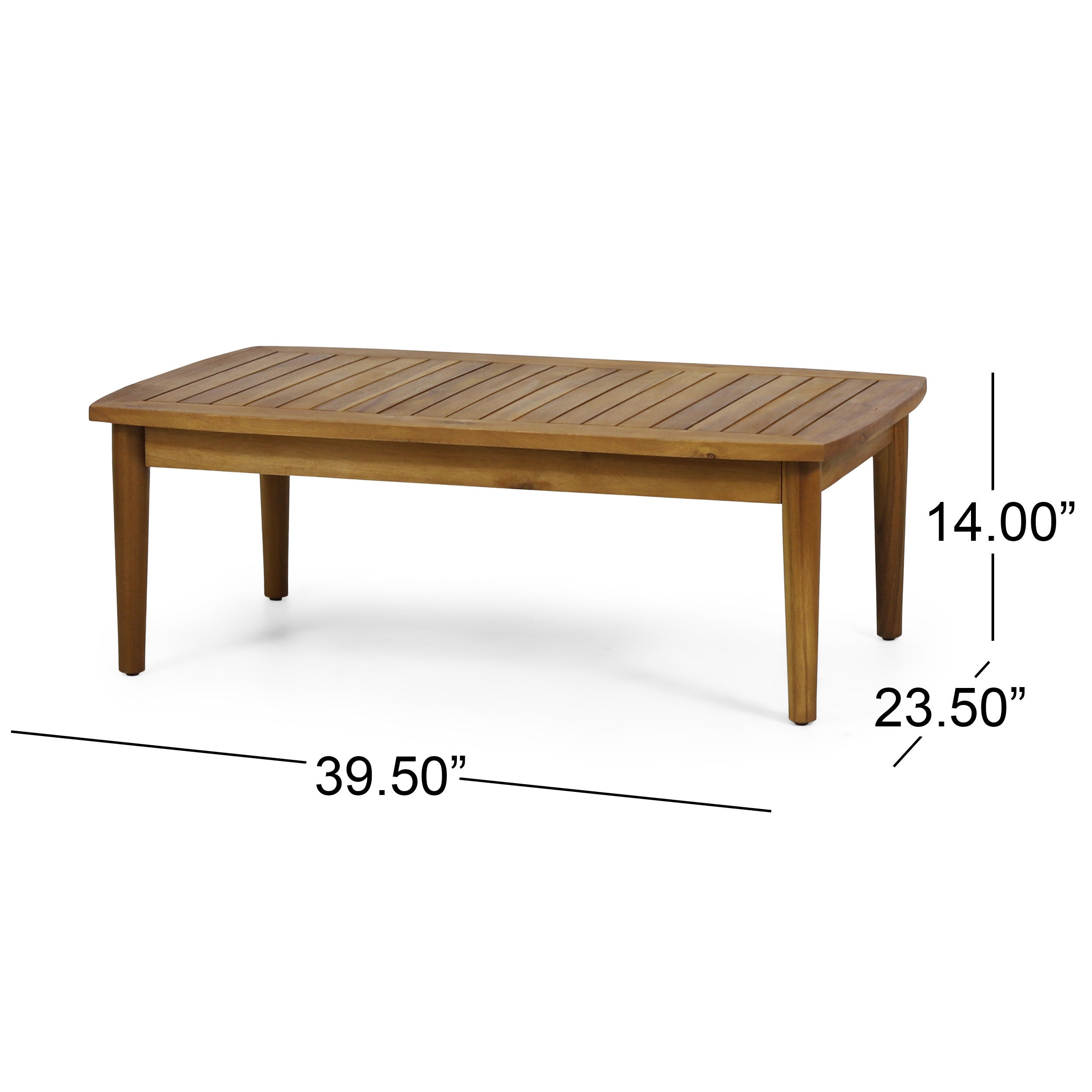 Ellsworth Teak Brown 4 Piece Wood Outdoor Patio Conversation Seating Set