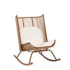 High Square Back Modern Outdoor Rocking Chair