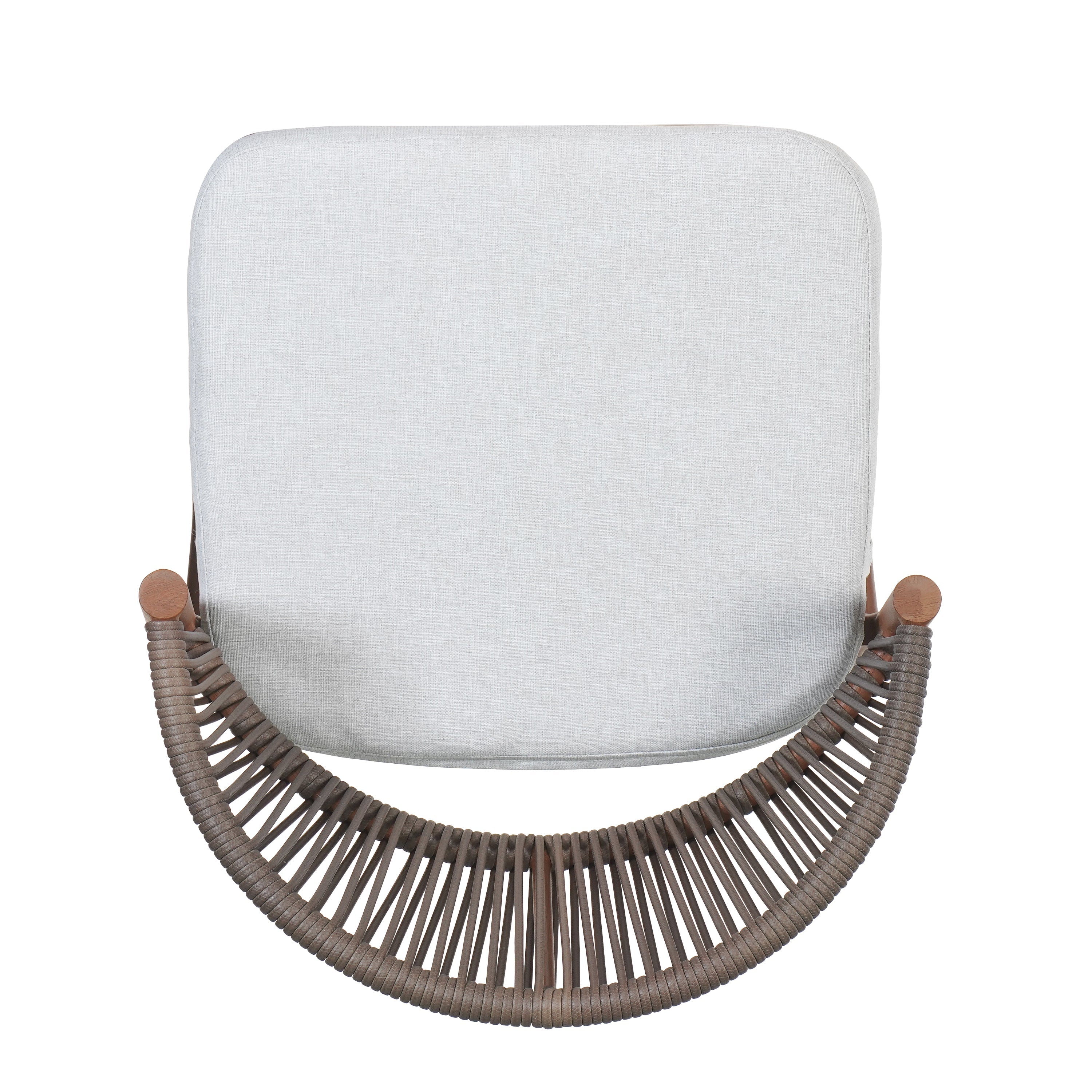Outdoor Metal Frame Stools with Scallop-Shaped Backrest & Water-Resistant Cushions, Set of 2