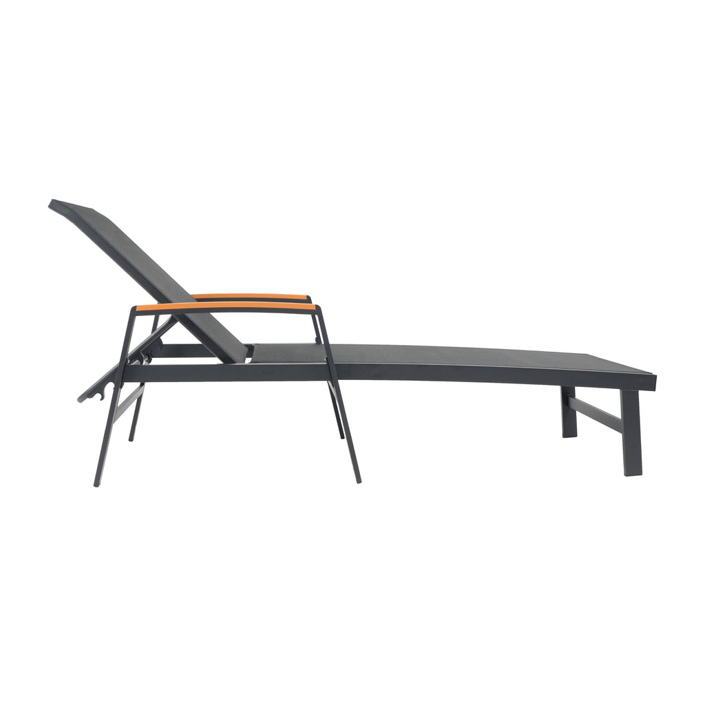 Wavellite Outdoor Chaise Lounges with Aluminum Frame and Mesh Seating