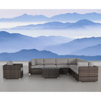 Fully Assembled 7-Person HDPE Wicker Seating Group with Cushions