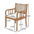 Porto Outdoor Dining Chairs, Set of 2