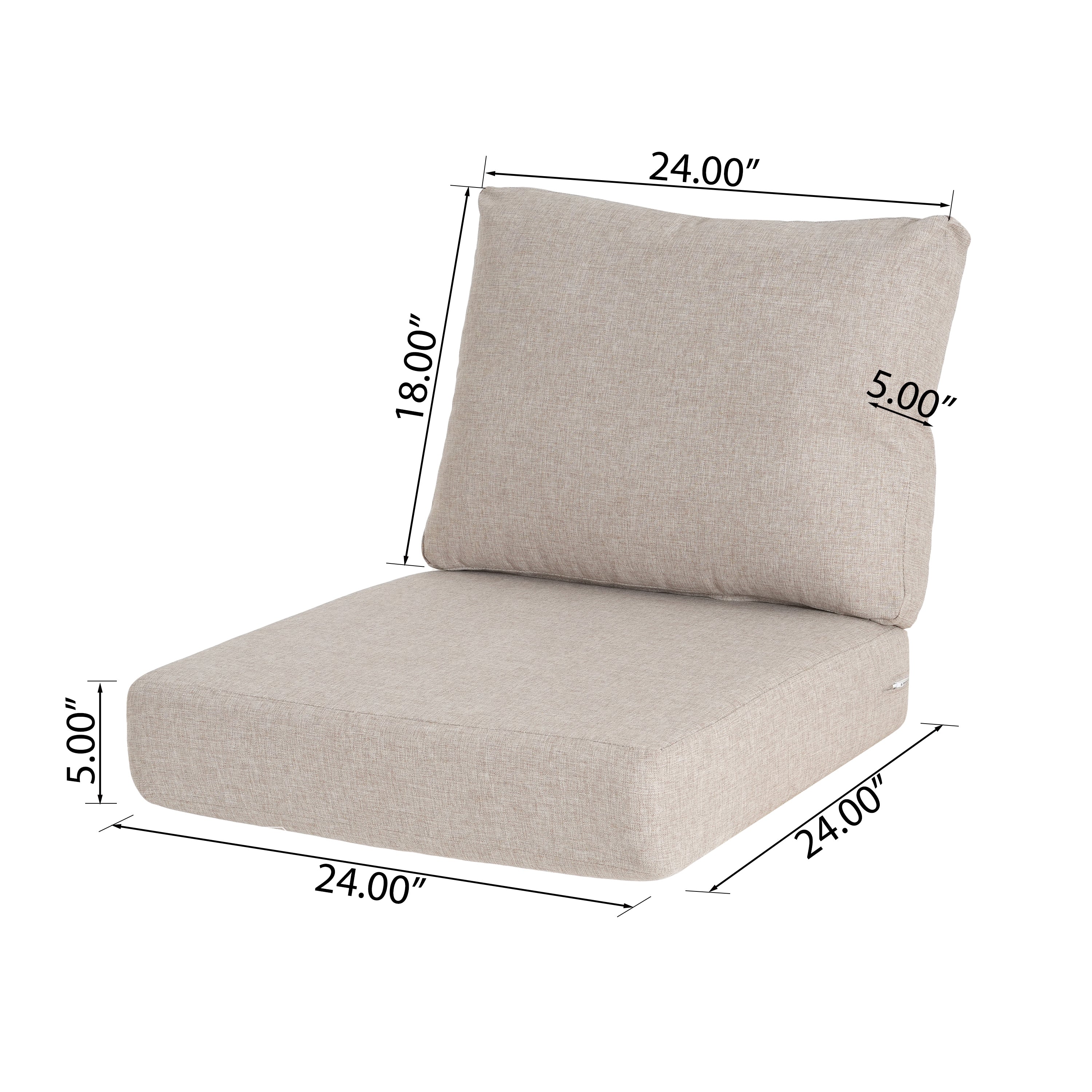 Noah Outdoor Club Chair Cushion Set, Seat Cushion and Back Cushion