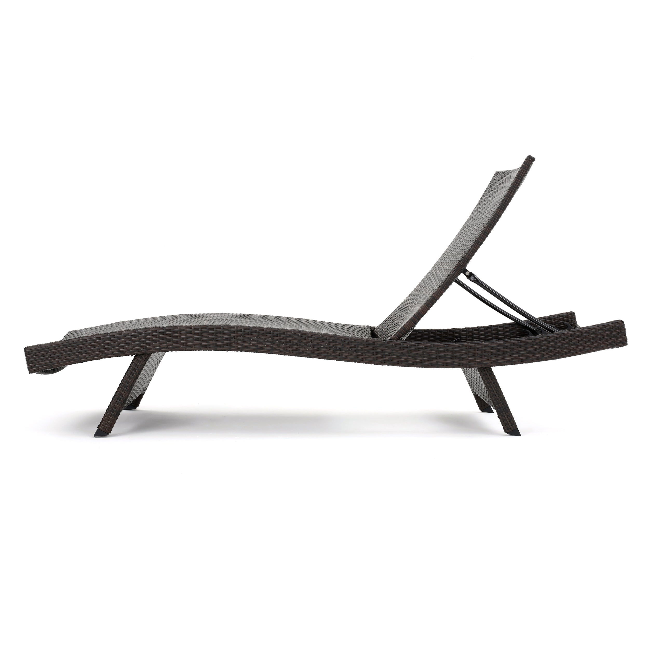 Crete Wicker Chaise Lounge, Set of 2