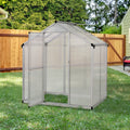 Outsunny 4'x6.2'x6.4' Walk-In Cold Frame Greenhouse Plant Growing