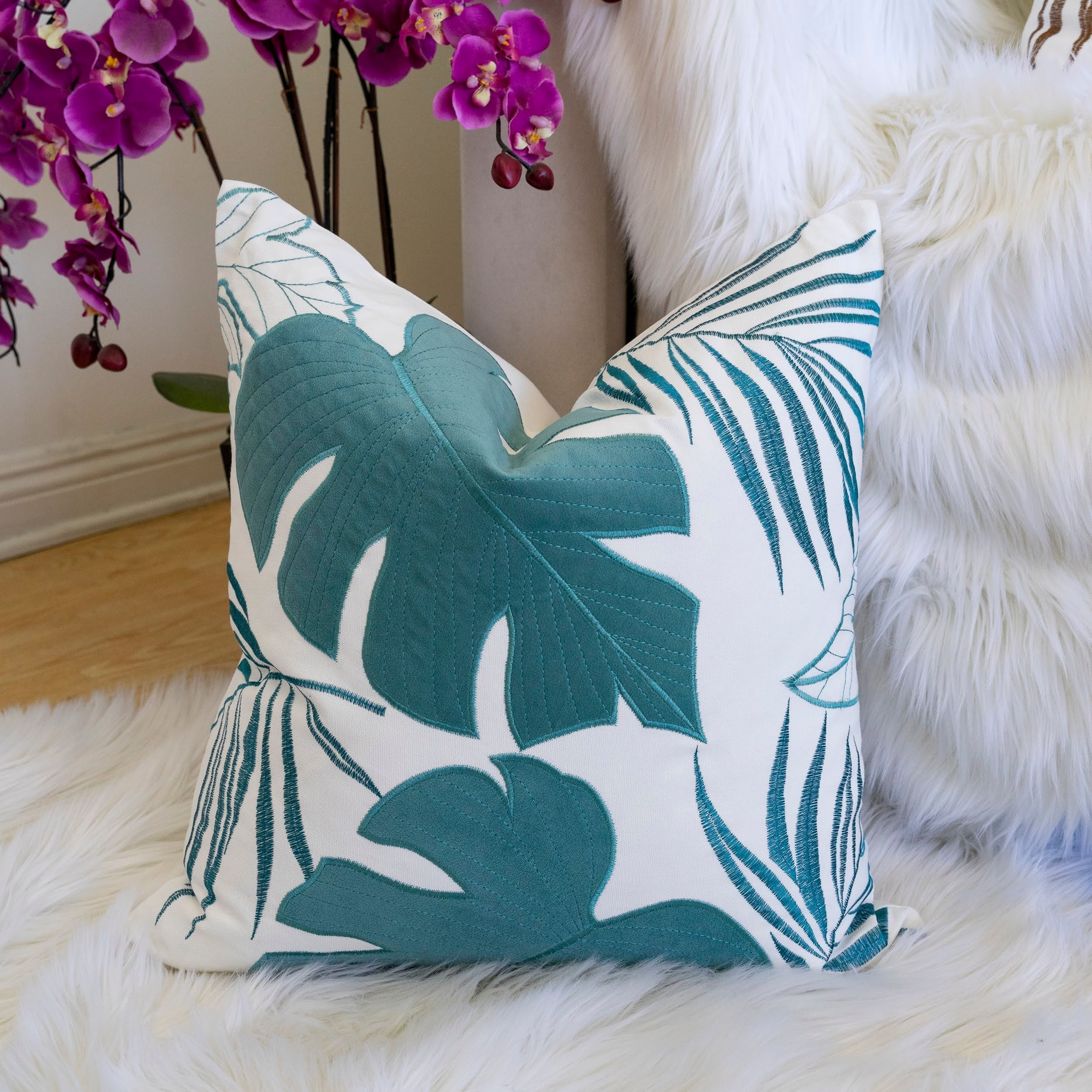 Monstera 20x20 Outdoor Throw Pillow