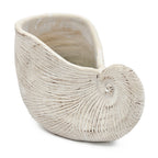 Nautilus Shell Planter with Textured Finish