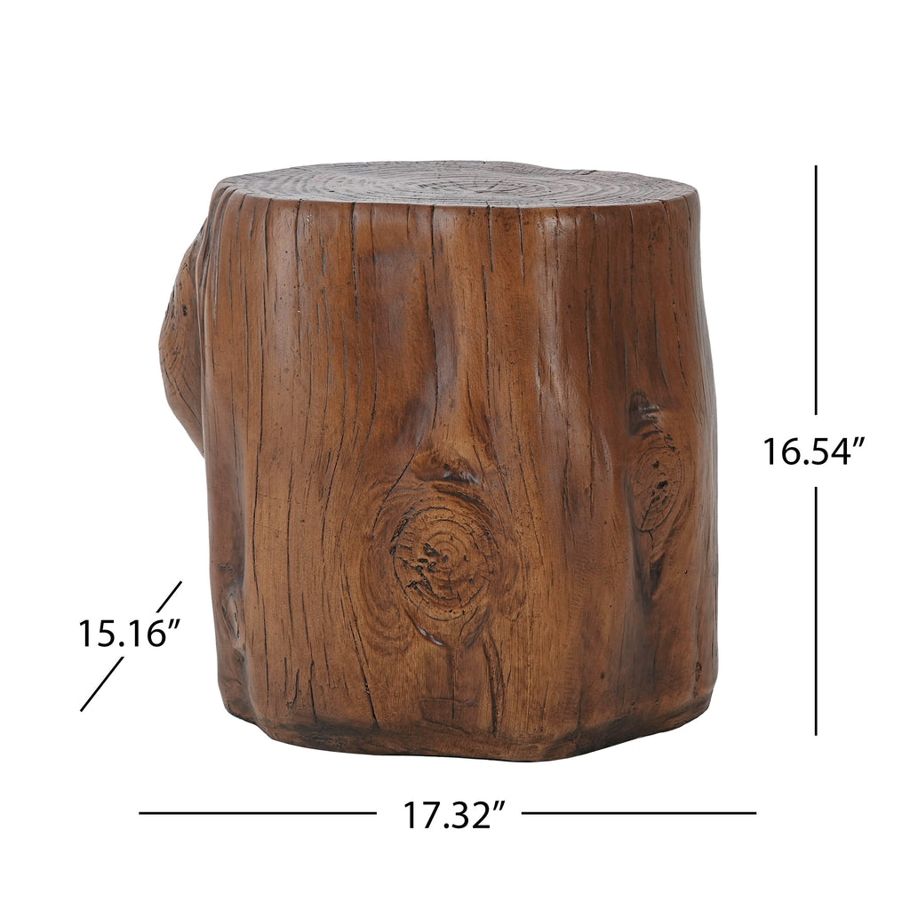 Tree Stump Outdoor Side Table