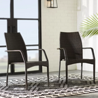 Mercer Outdoor Wicker Chairs, Set of 2