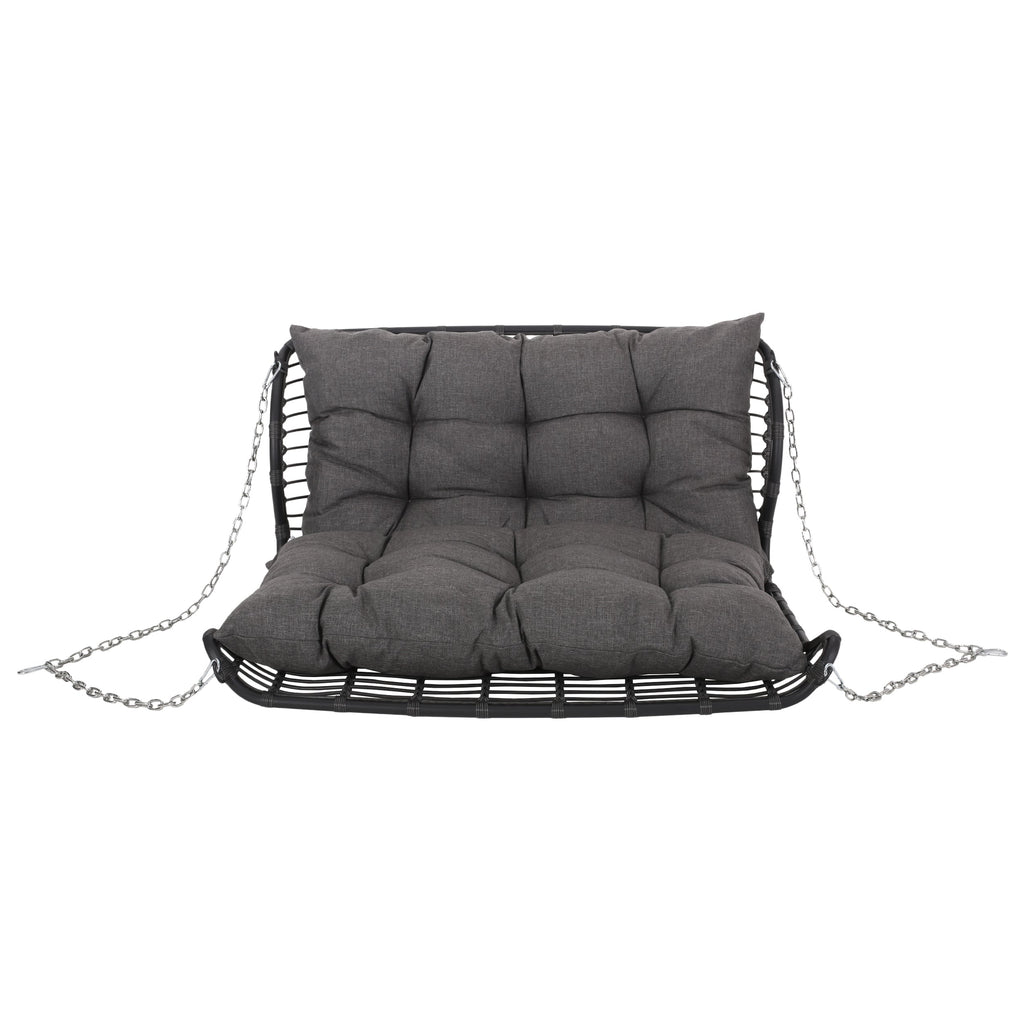 Arruda Outdoor Wicker Porch Swing with Cushions