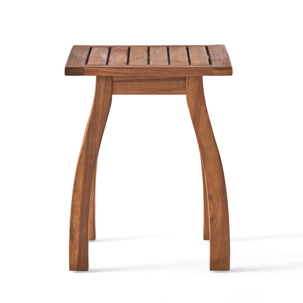 Selma Acacia Wood Outdoor Accent Side Table