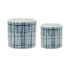 Criss Cross Pattern Planter, Set of 2