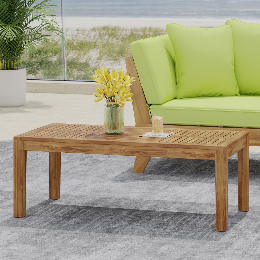 Hampton Rectangular Acacia Outdoor Coffee Table