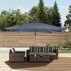 11' Outdoor Square Double Top Patio Umbrella, Base Not Included