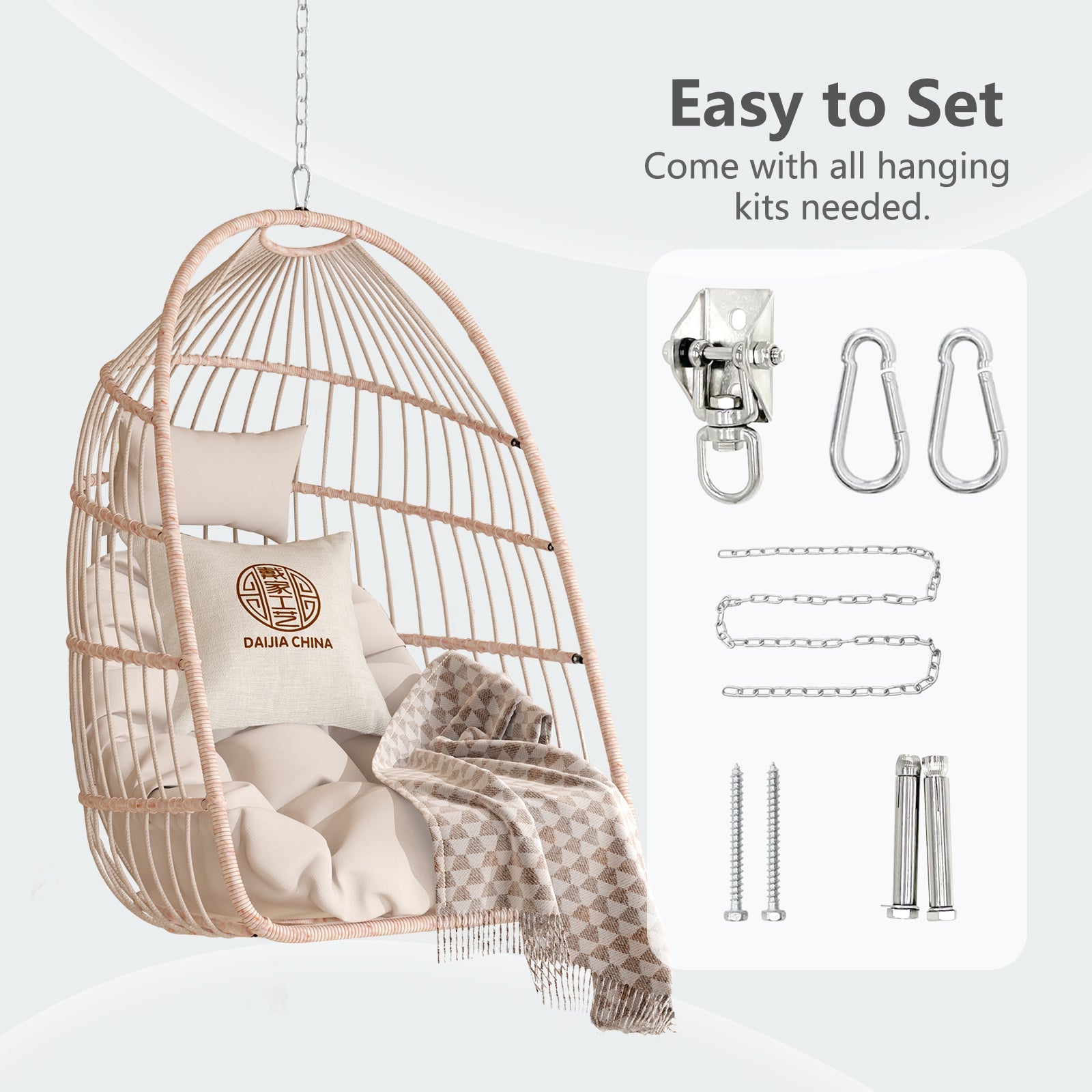 Folding Outdoor Egg Swing Chair