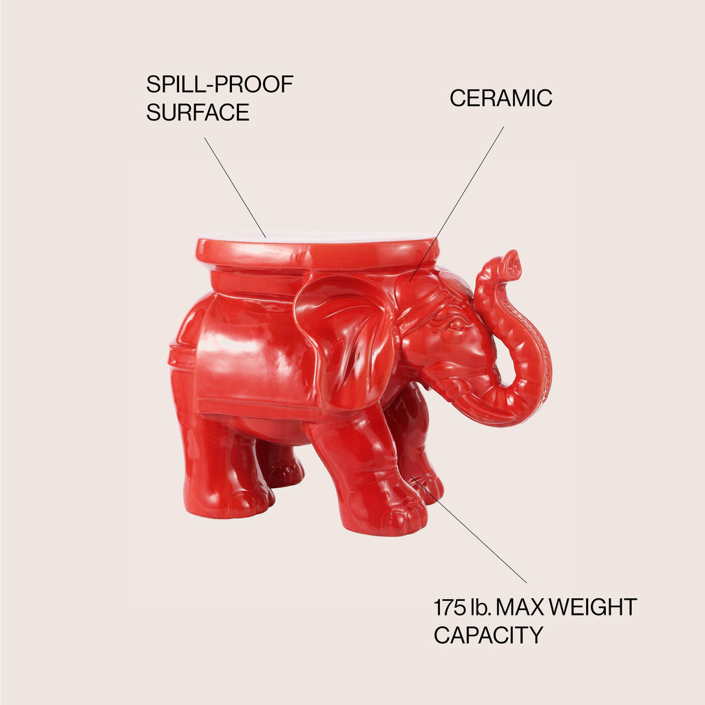 Elephant Ceramic Garden Stool