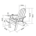 Composite Folding Adirondack Chair with Dual Cup Holder