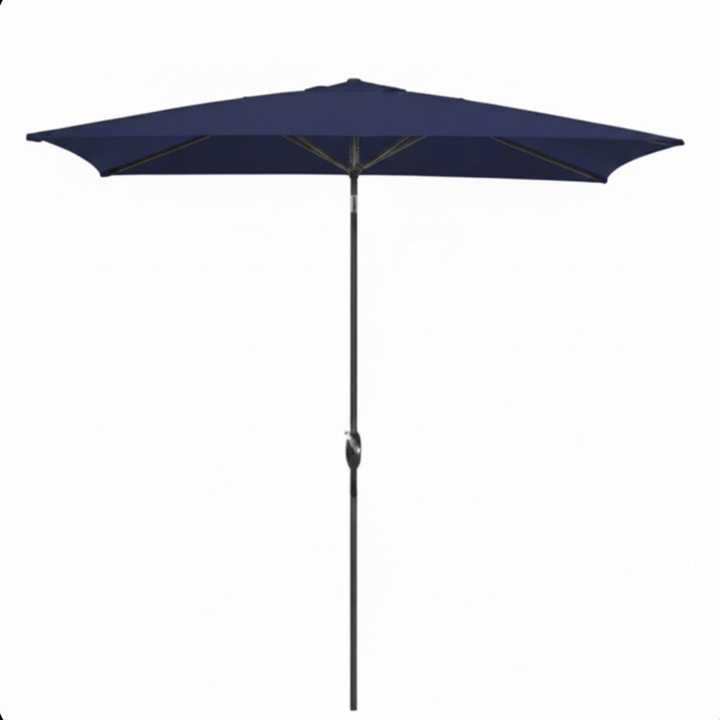 6.5 x 10 ft Rectangular Patio Umbrella with Crank, Base Not Included