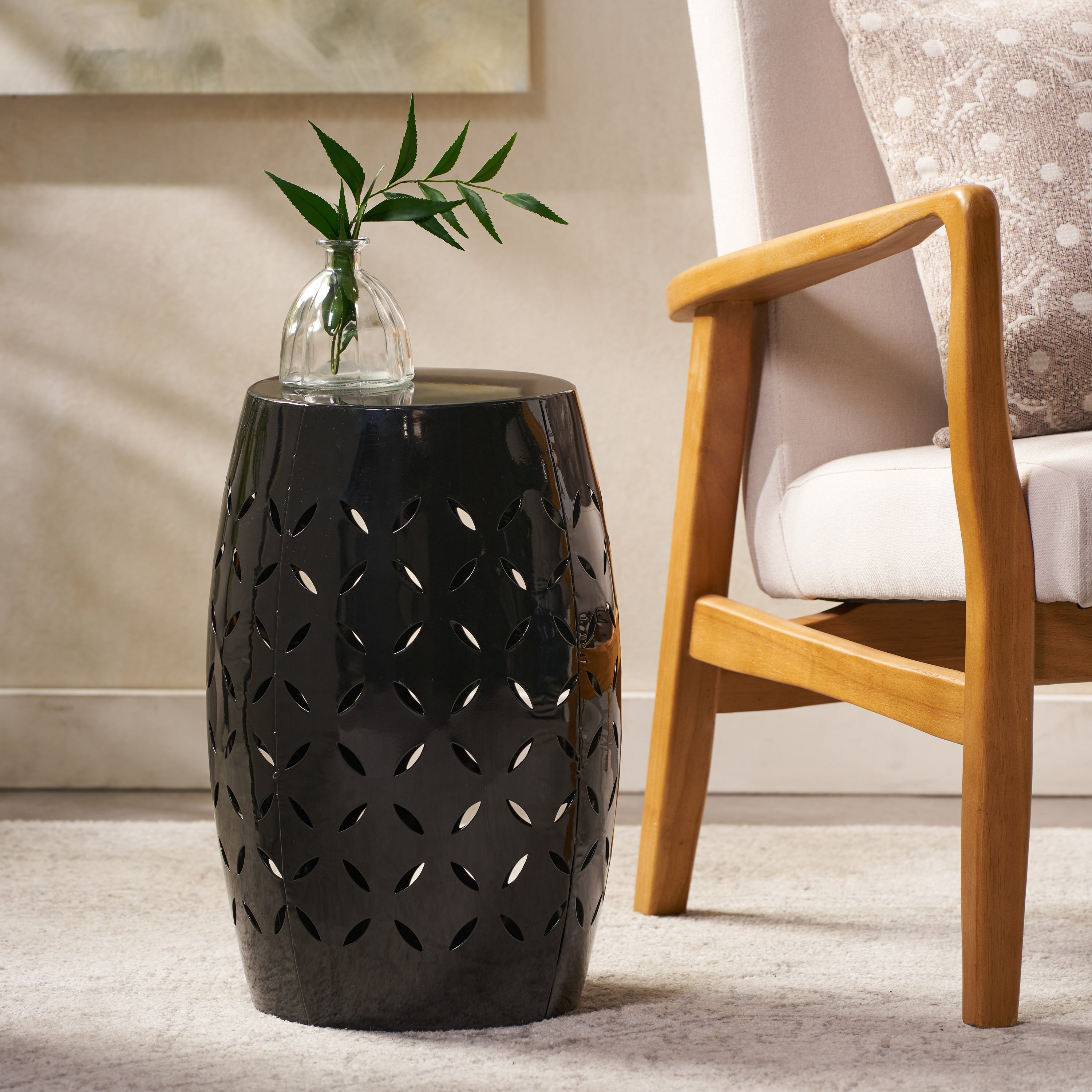 Lilac Outdoor Metal Cutout Accent Table