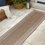 Lido Traditional Casual Pinstripe Border Indoor/Outdoor Area Rug