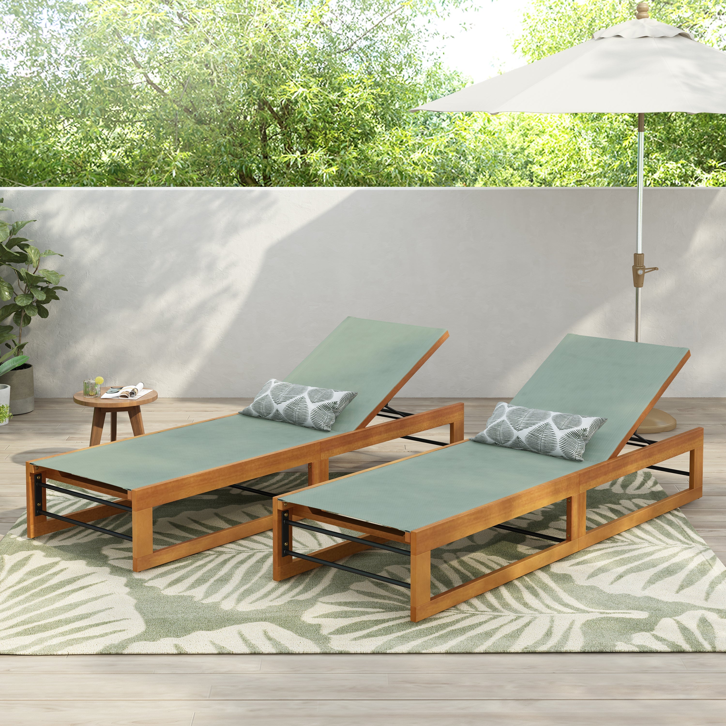 Mia Chaise Lounge, Set of 2