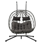 2-Person Swinging Egg Chair with Stand
