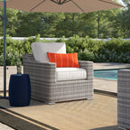 Laguna Sol Sloped Arm All-Weather Wicker Patio Chair with Cushions
