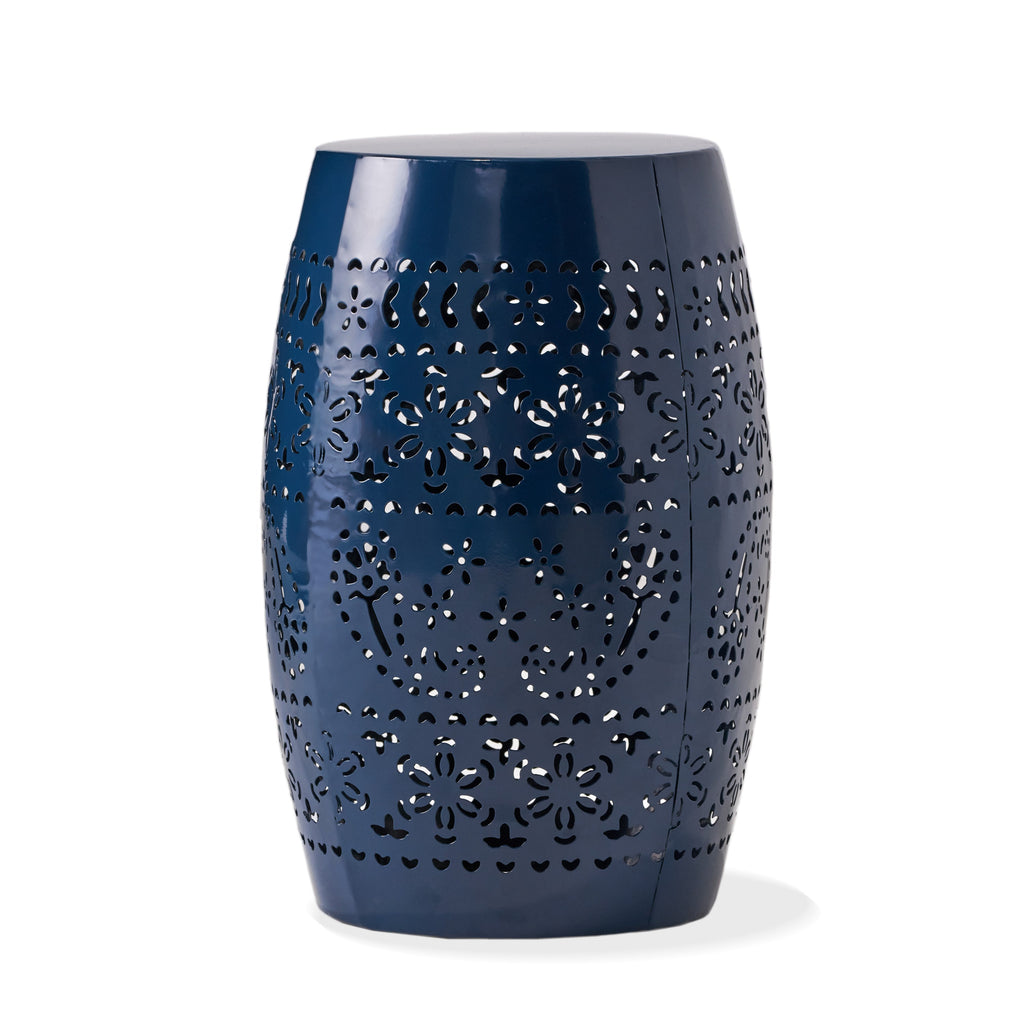Ruby Outdoor Metal Lace Cutout Accent Table