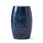 Ruby Outdoor Metal Lace Cutout Accent Table