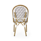 PE Rattan French Bistro Chair with Aluminum Frame, Set of 2