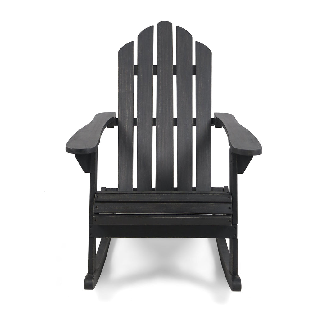 Echoes Outdoor Acacia Wood Adirondack Rocking Chair