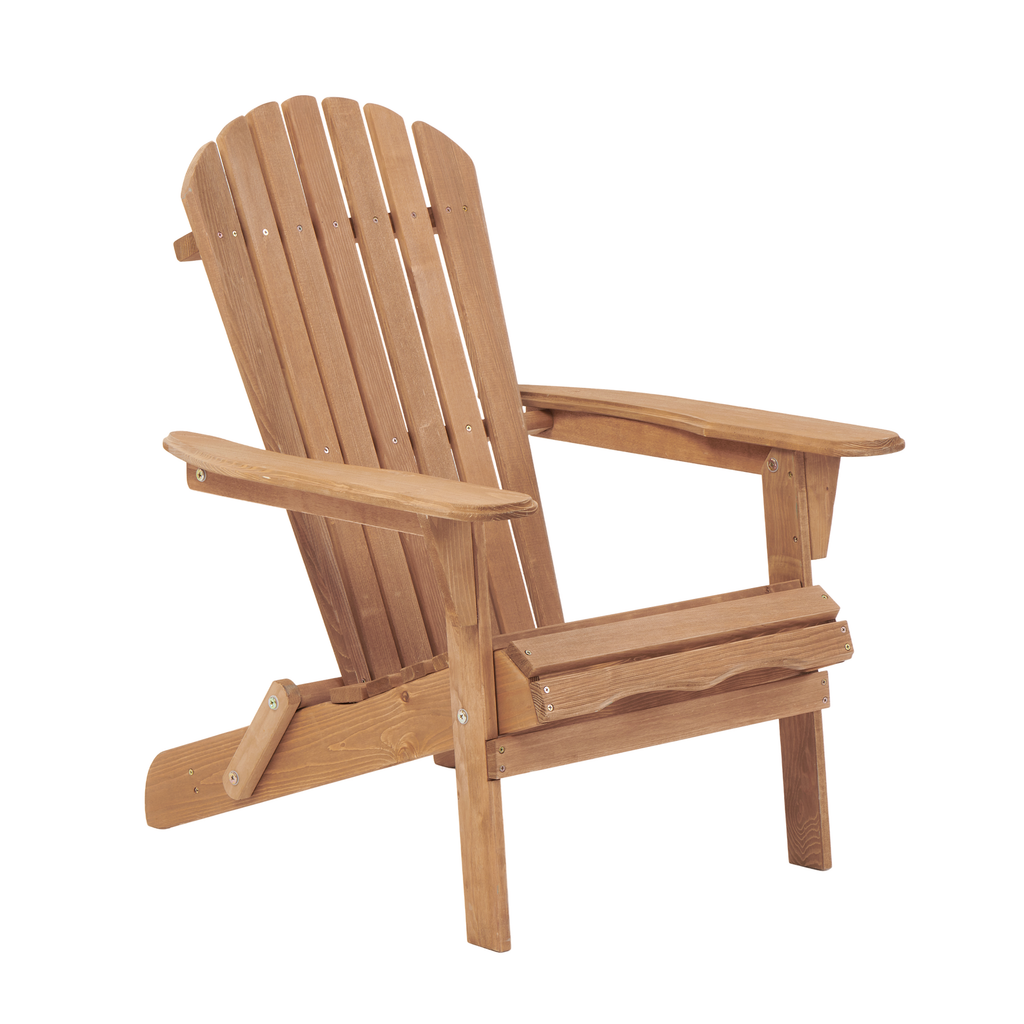 Outdoor Wooden Folding Adirondack Chair, Set of 2