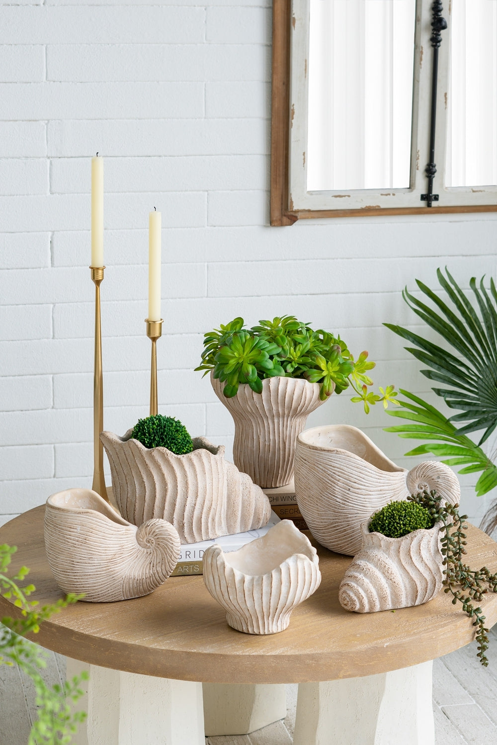 Coral Planter with Textured Finish