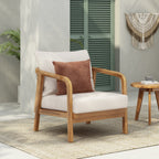 Calder Outdoor Lounge Chair with Woven Backrest