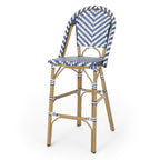 Clifftop 29.5" Outdoor Rattan Bar Stool with Aluminum Frame and Footrest, Set of 2