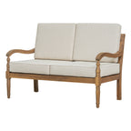 Islewood Acacia Wood Outdoor Loveseat with Cushions