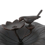 Ruffle Outdoor Aluminum and Iron Bird Bath