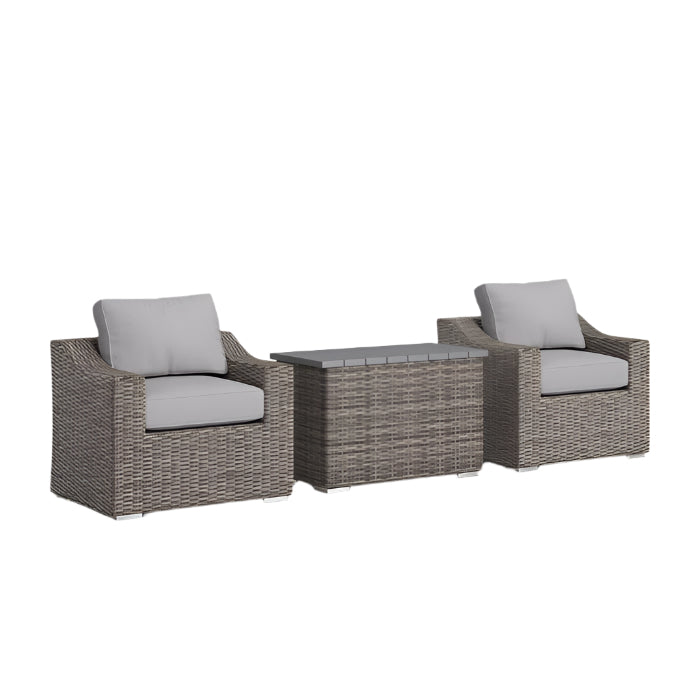 Laguna Sol Chic Rattan Wicker Fully Assembled 2-Person Seating Set