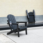 Composite Folding Adirondack Chair with Dual Cup Holder