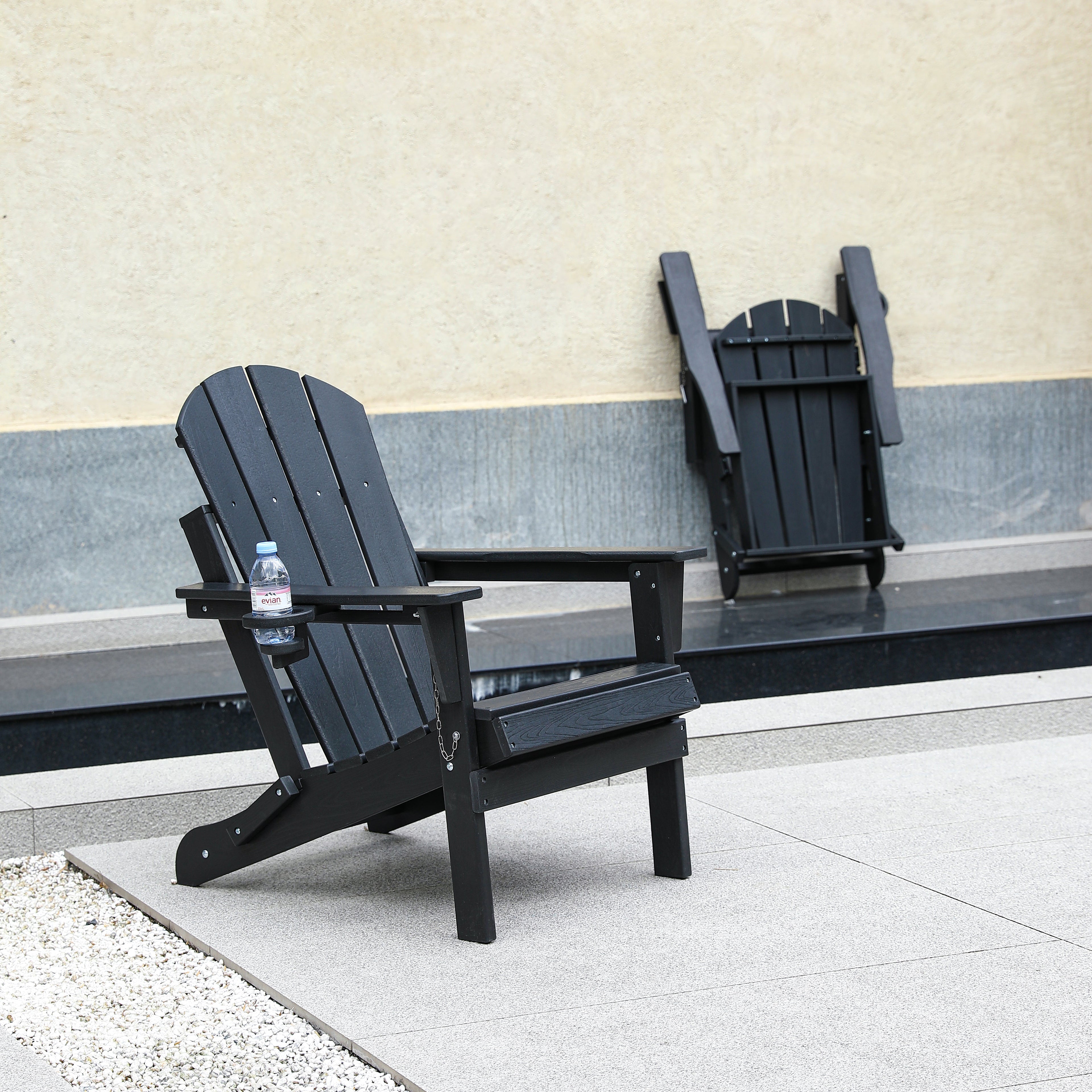 Composite Folding Adirondack Chair with Dual Cup Holder
