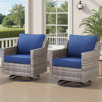 Tatum Outdoor Swivel Rocking Chairs, Set of 2