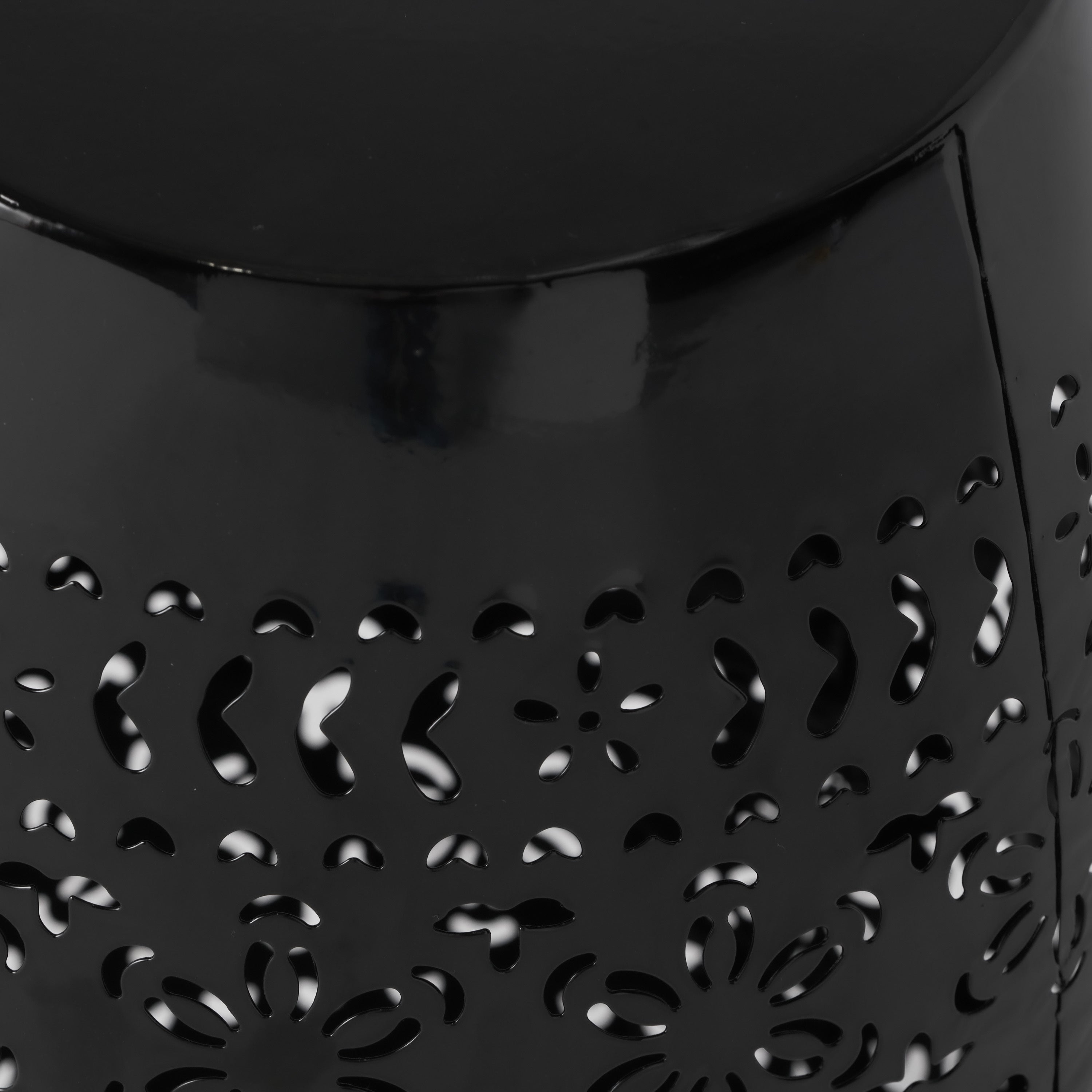 Ruby Outdoor Metal Lace Cutout Accent Table