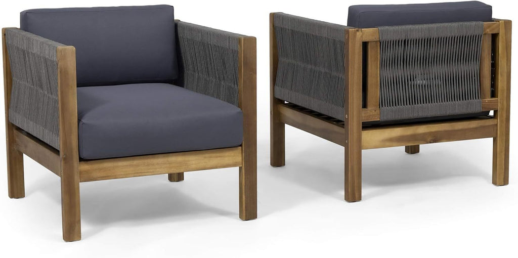Laurel Outdoor Club Chairs, Set of 2