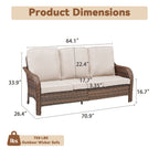 Marlowe Wicker Outdoor 3 Seat Sofa