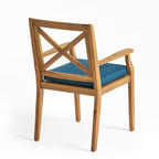 Perla Outdoor Dining Chairs with Cushions, Set of 2