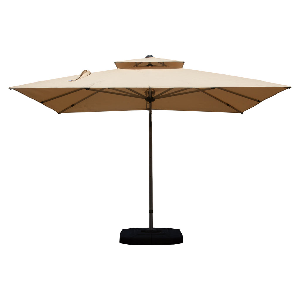 10'X10' Square Cantilever Umbrella with Center Pole, Base Not Included
