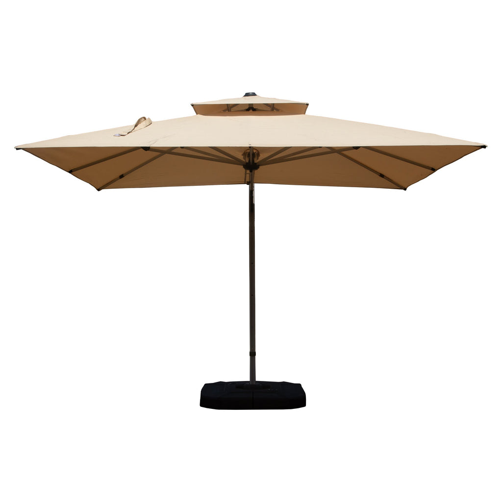 9' Aluminum Cantilever Tilt Patio Umbrella with Center Pole, Base Not Included