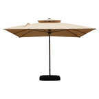 9' Aluminum Cantilever Tilt Patio Umbrella with Center Pole, Base Not Included